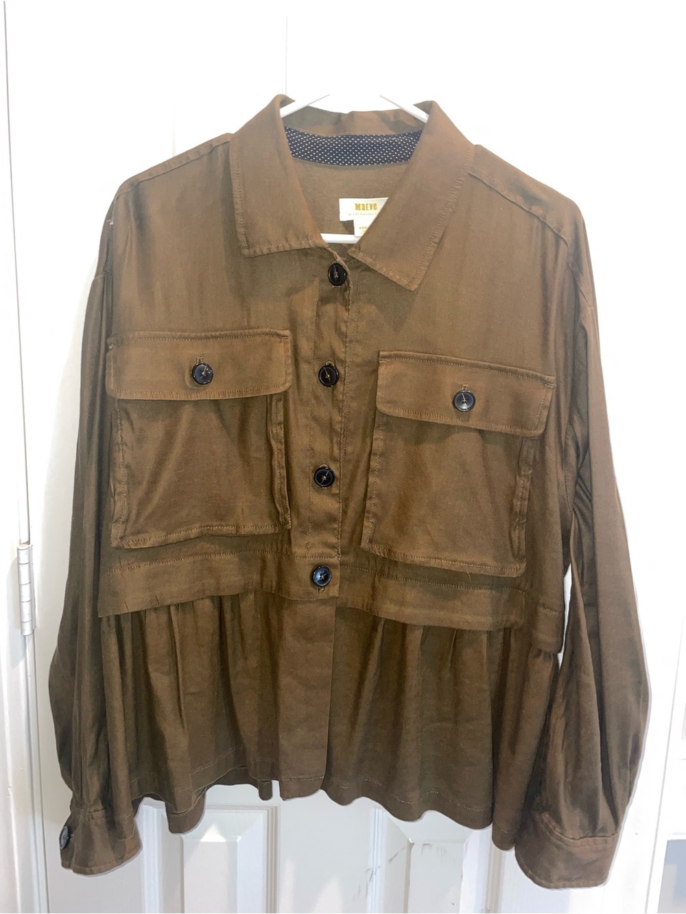 Mauve Olive Utility Button Jacket